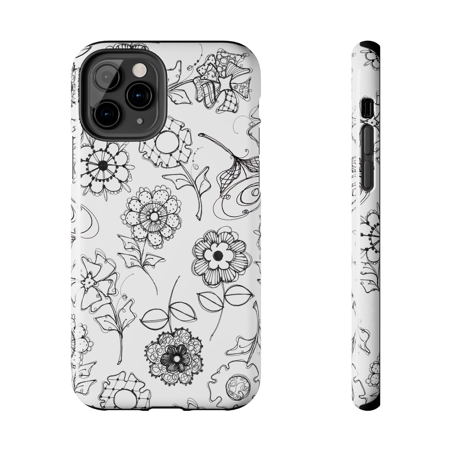 Paper Posies White Phone Case