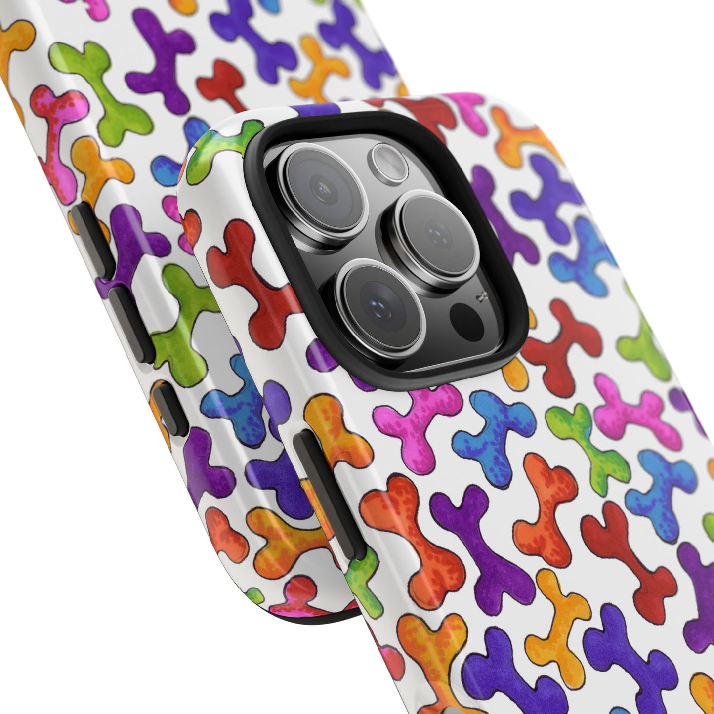 Fancy Bones White / Multi Phone Case