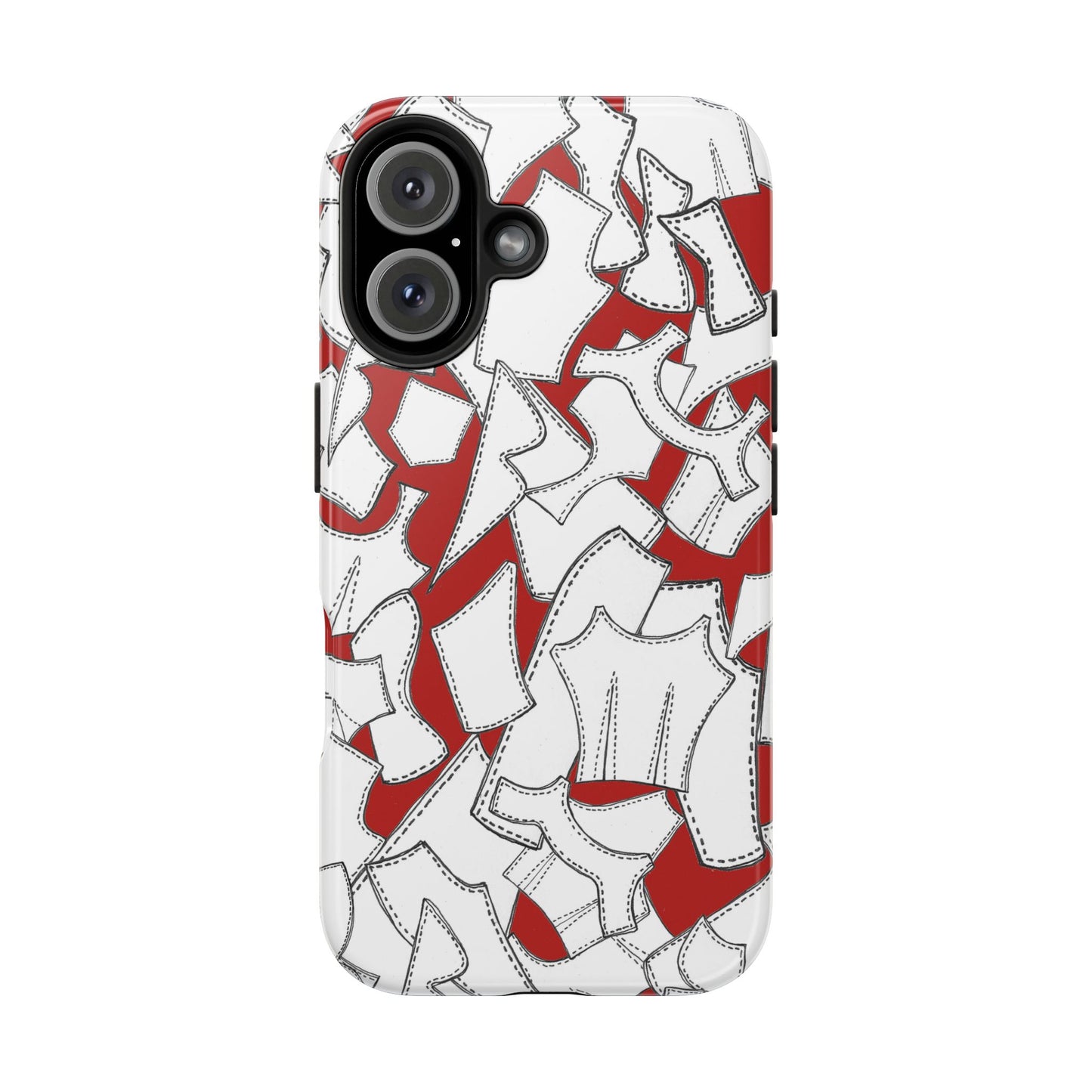 Pattern Pieces Red Phone Case
