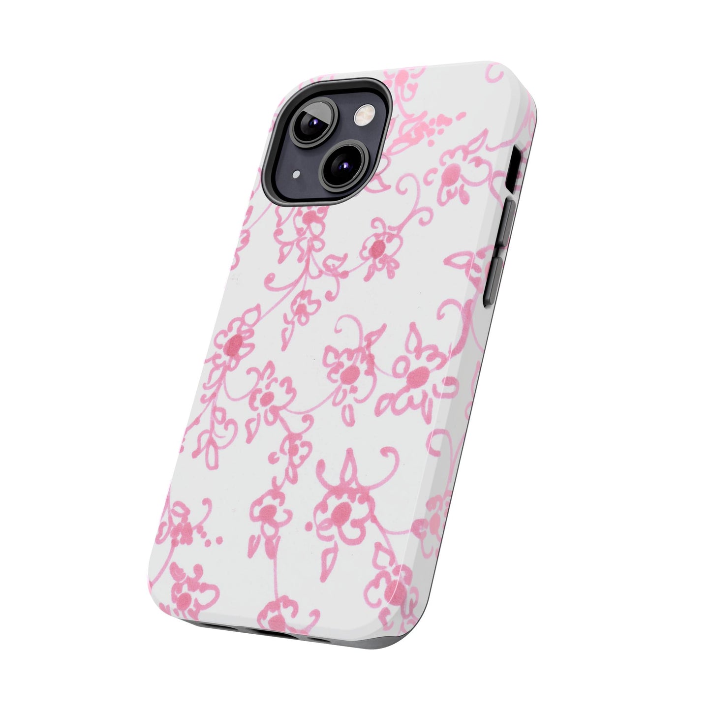 Juliette Ladies White / Pink Flowers Phone Case