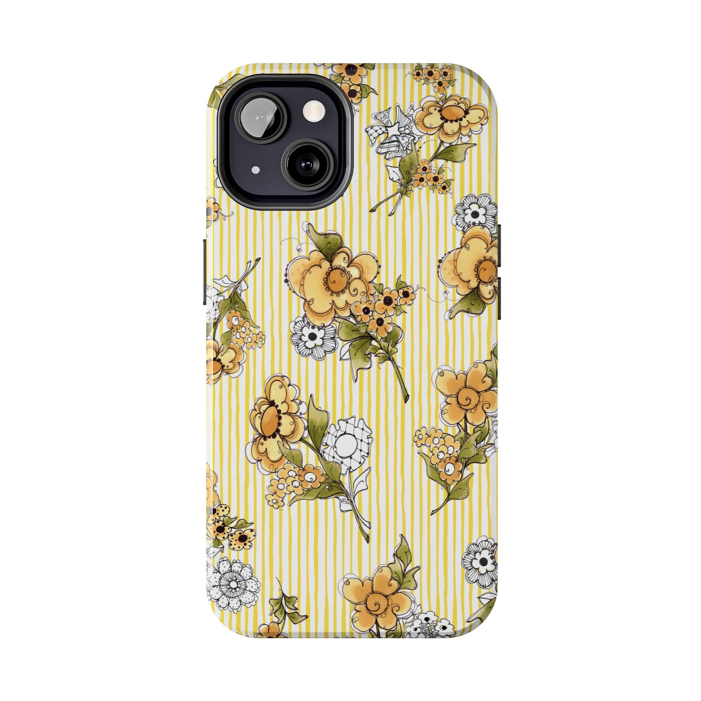 Bee Floral White / Yellow Phone Case