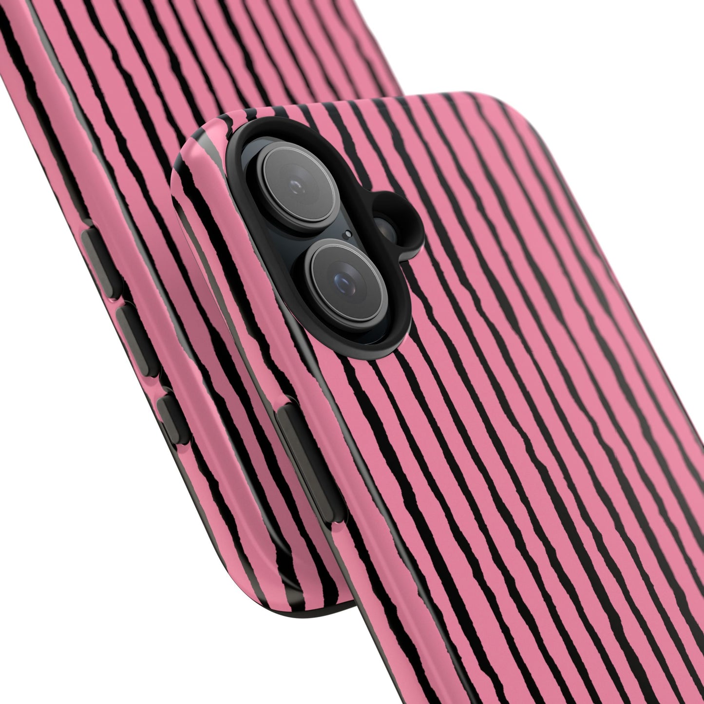 Sorta Stripe Pink / Black Phone Case