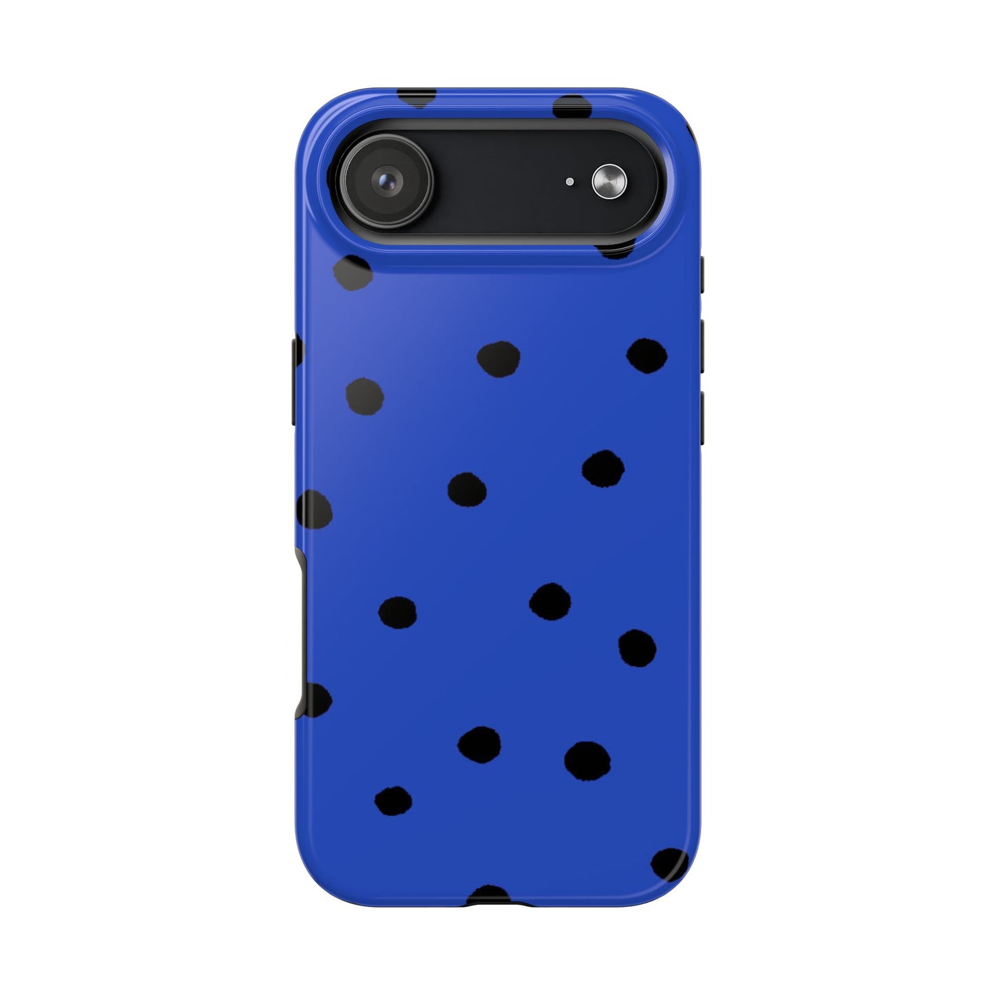 Dinky Dots Blue / Black Phone Case
