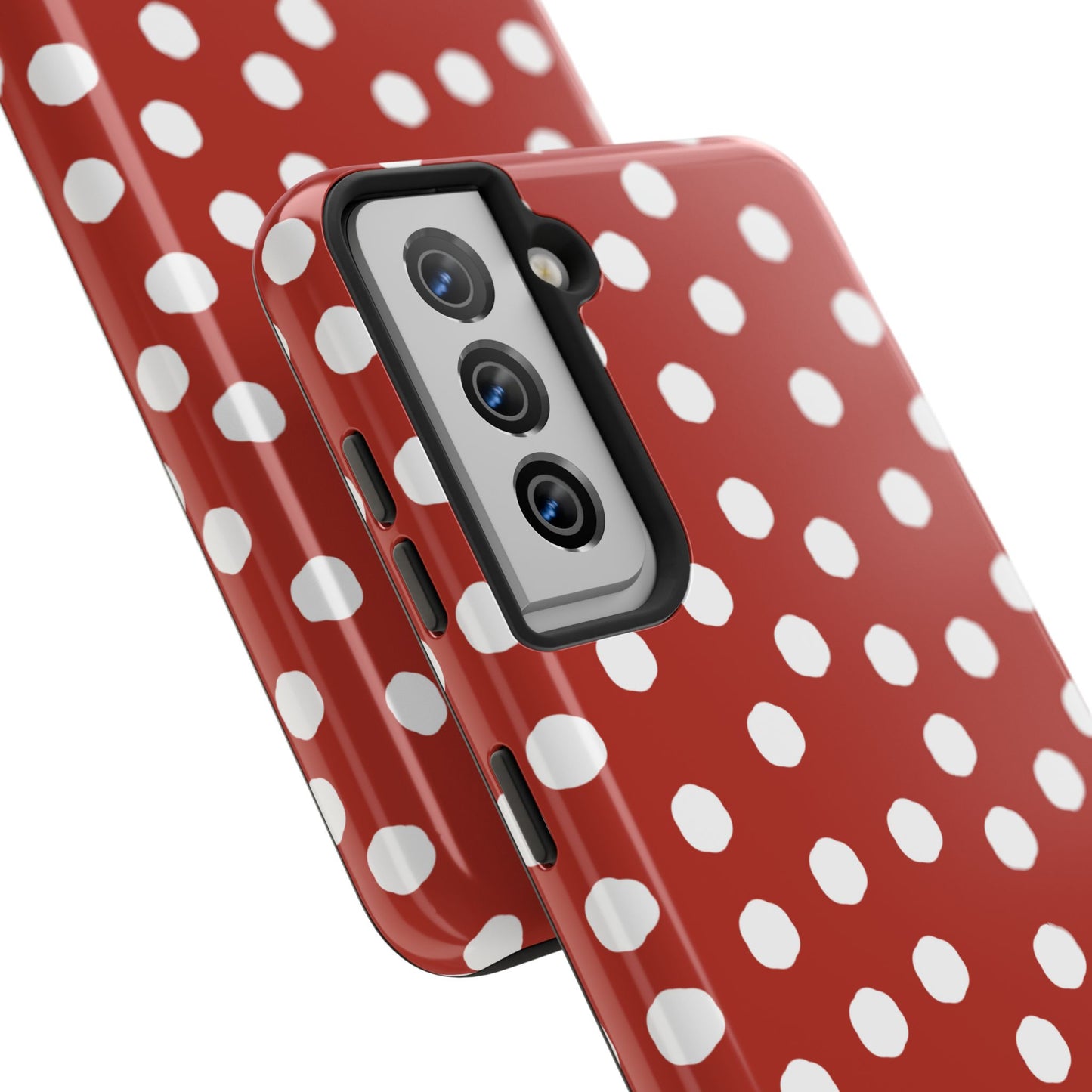 Jumbo Dots Red / White Phone Case
