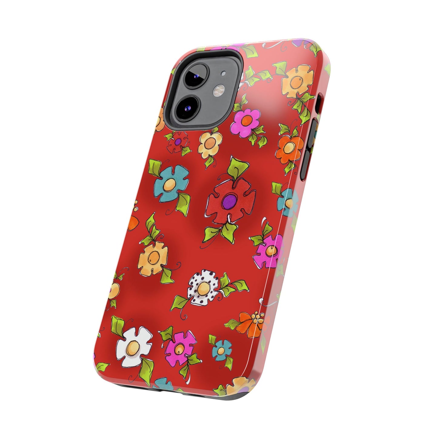 Happy Blooms Red Phone Case