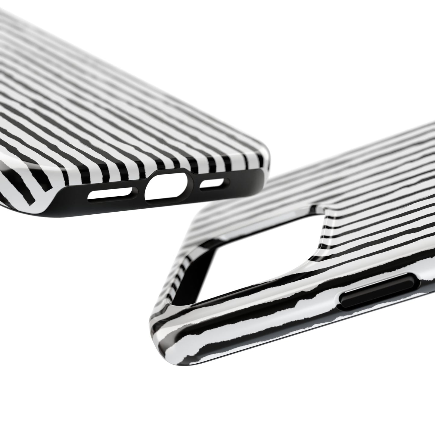 Sorta Stripe White / Black Phone Case