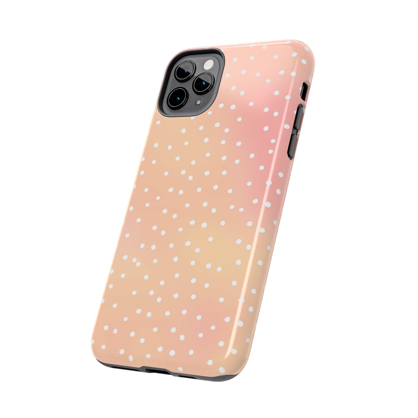 Dinky Dots Peach / White Phone Case