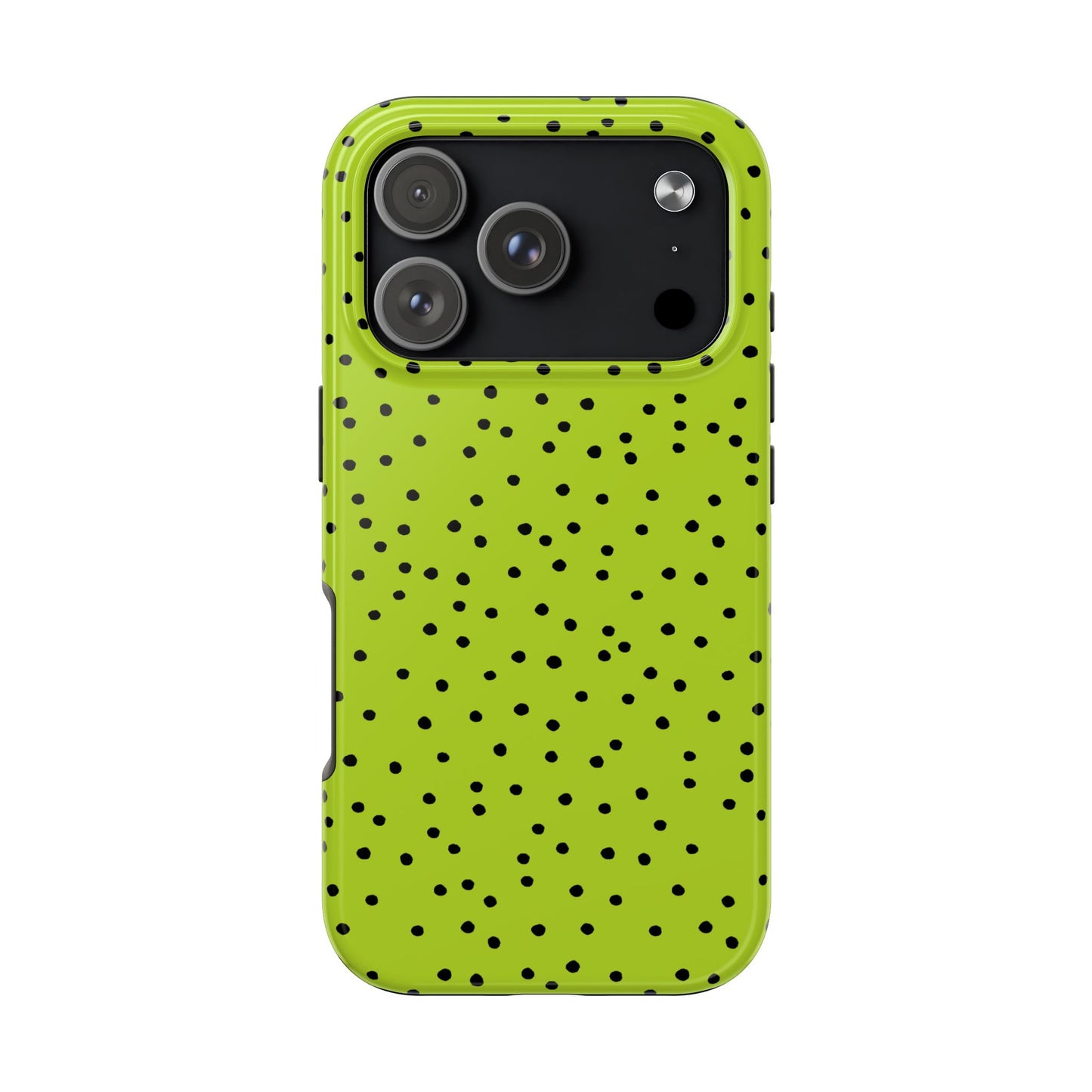 Dinky Dots Lime / Black Phone Case
