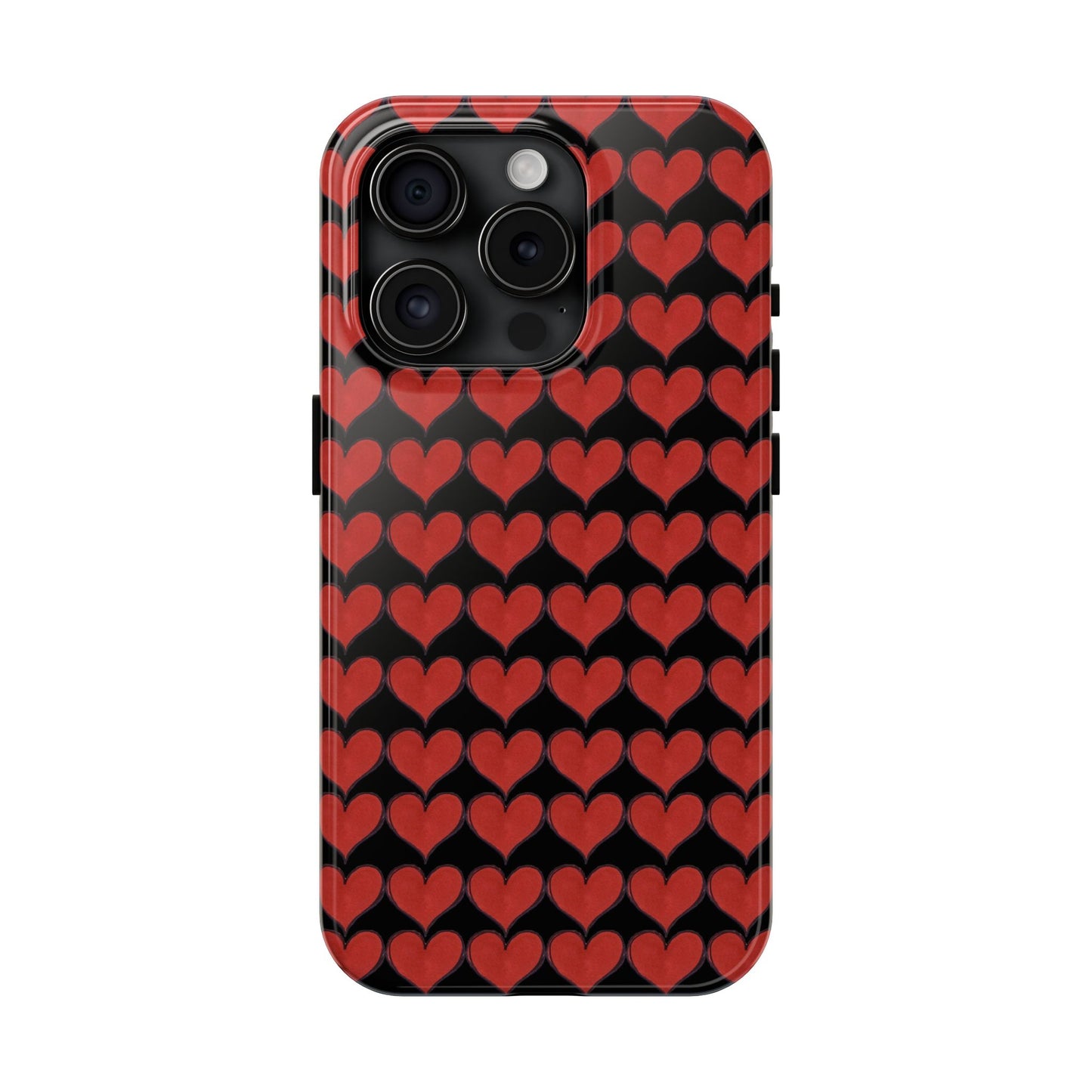 Heartbeats Black / Red Phone Case
