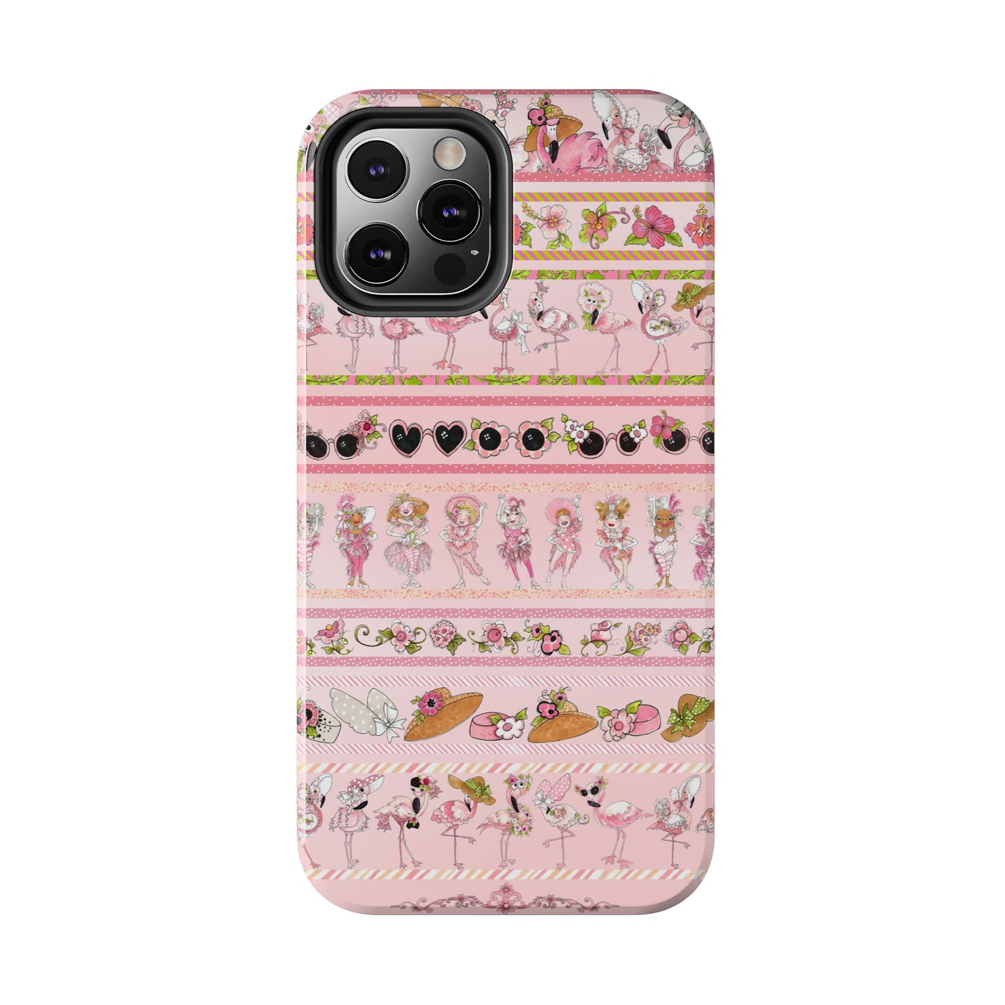 Flam Borders Pink Phone Case