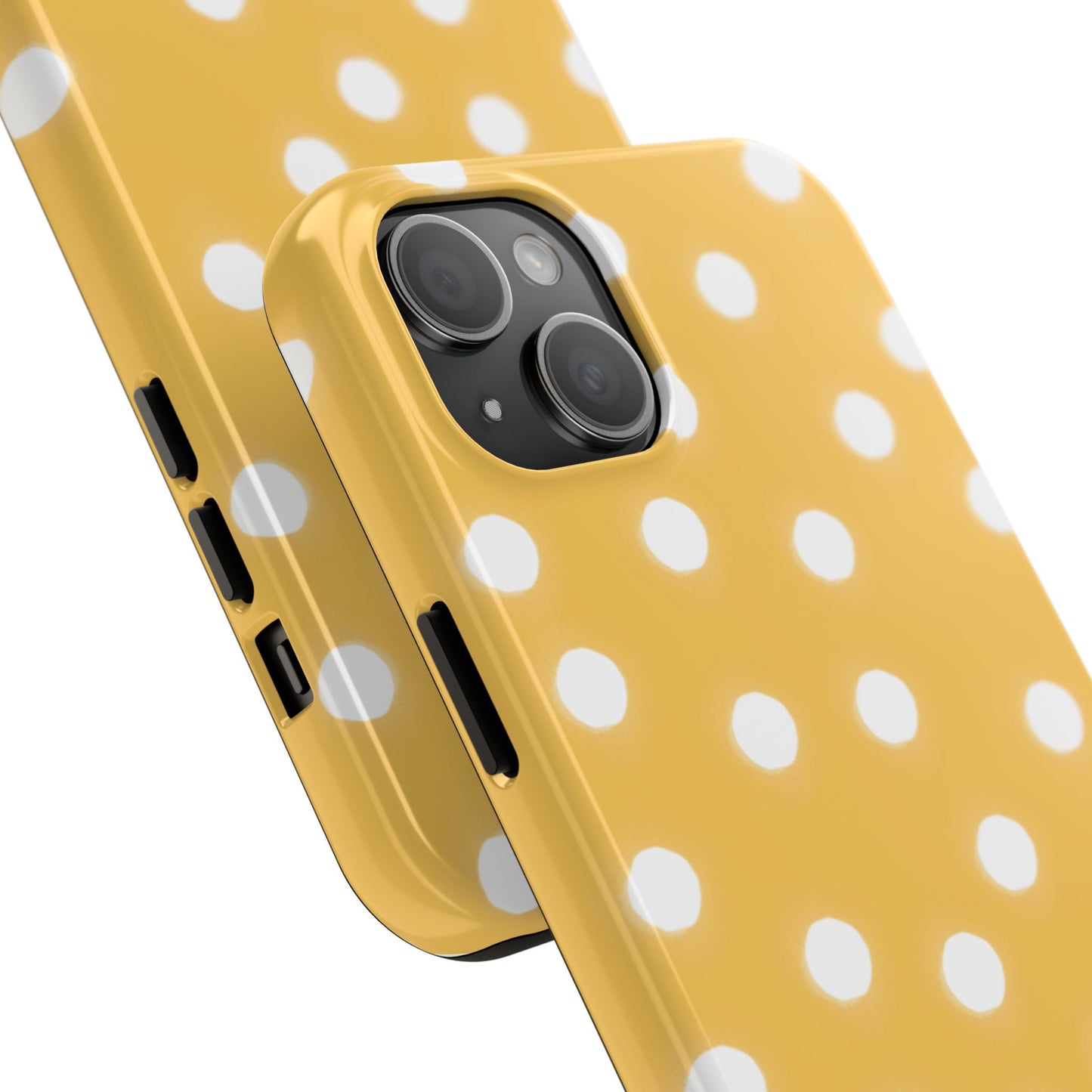 Jumbo Dots Yellow / White Phone Case