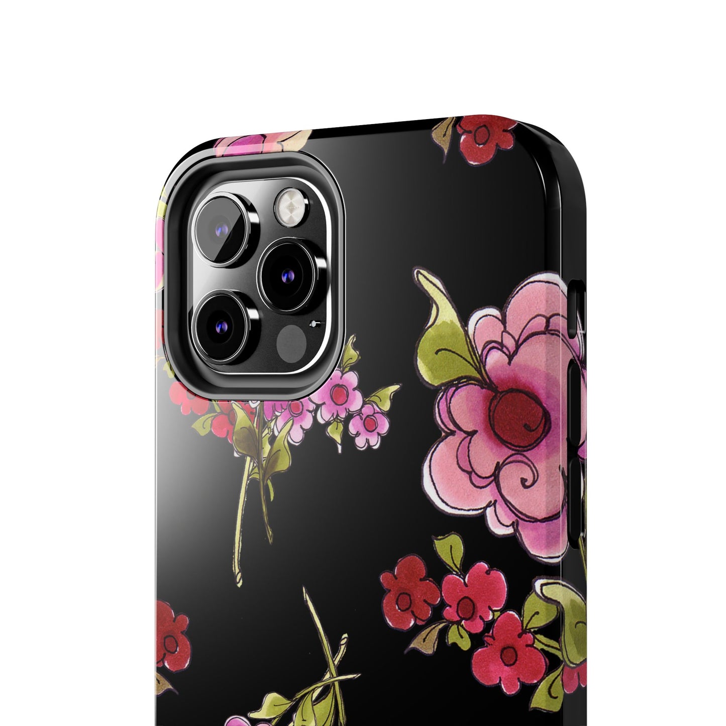 Jumbo Floral Black Phone Case
