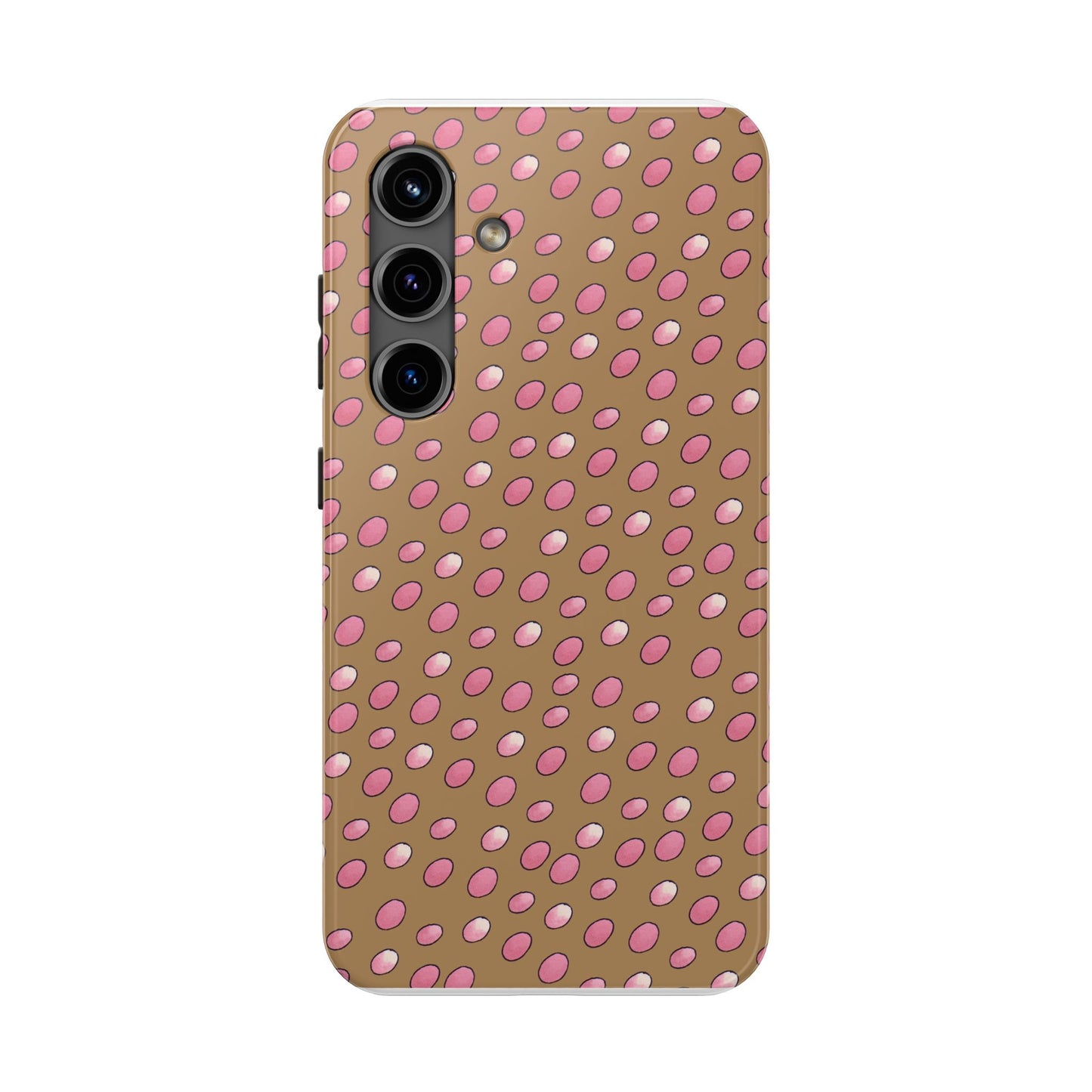 Egg Dots Chocolate / Pink Phone Case