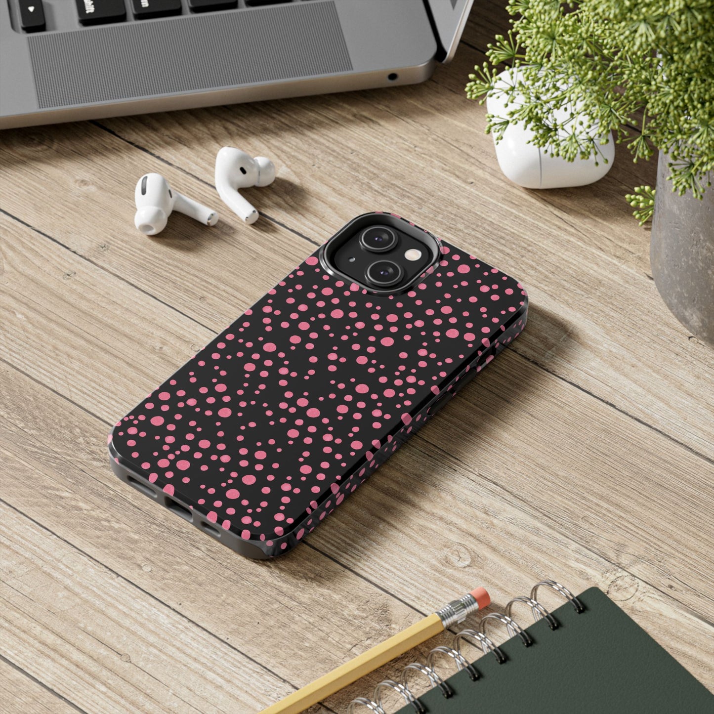 Balloon Dots Black / Pink Phone Case