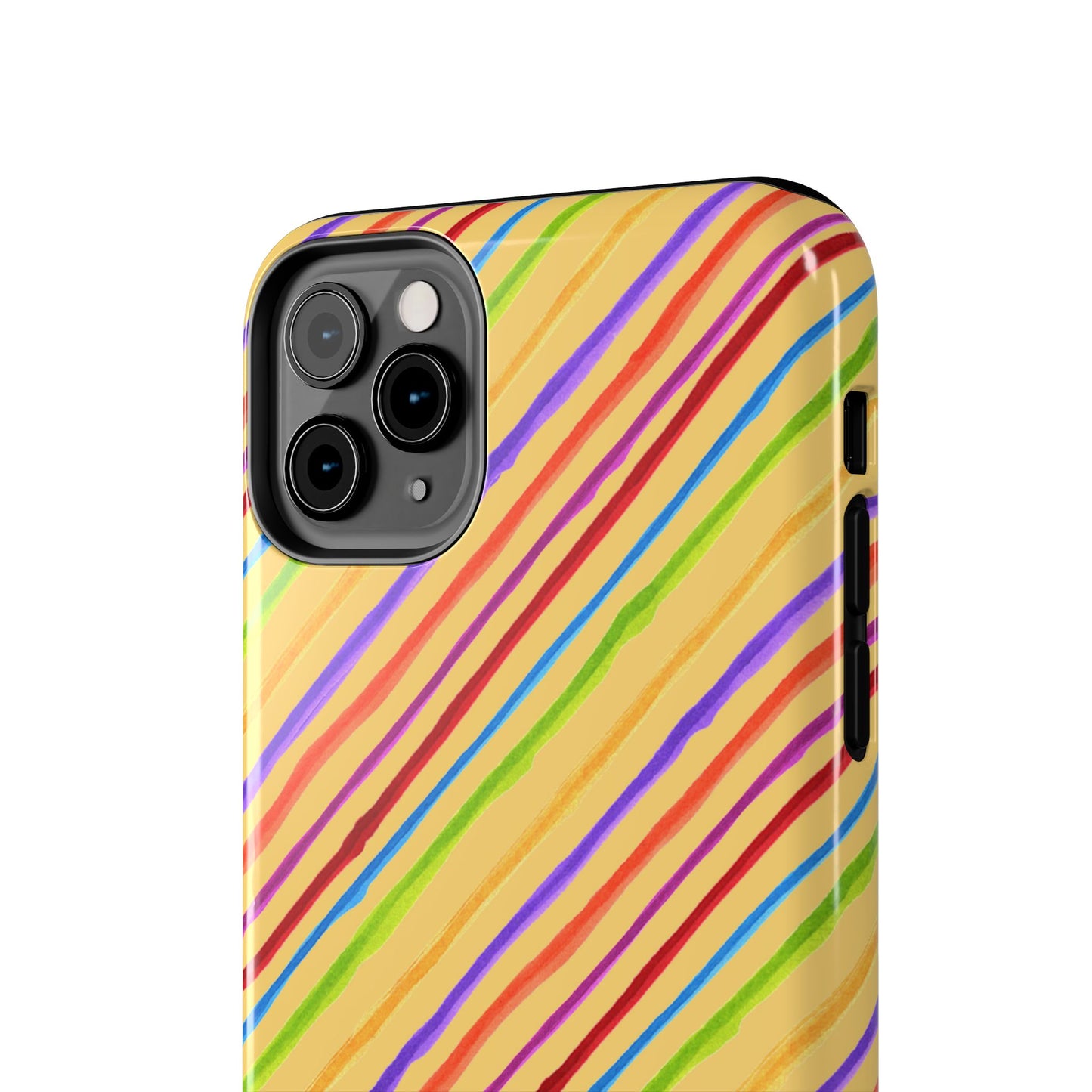 Calico Stripe Yellow Phone Case