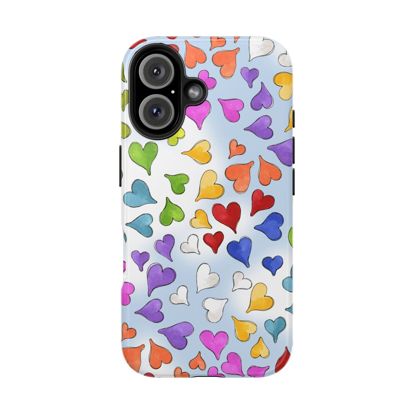 Happy Hearts Blue Sky Phone Case