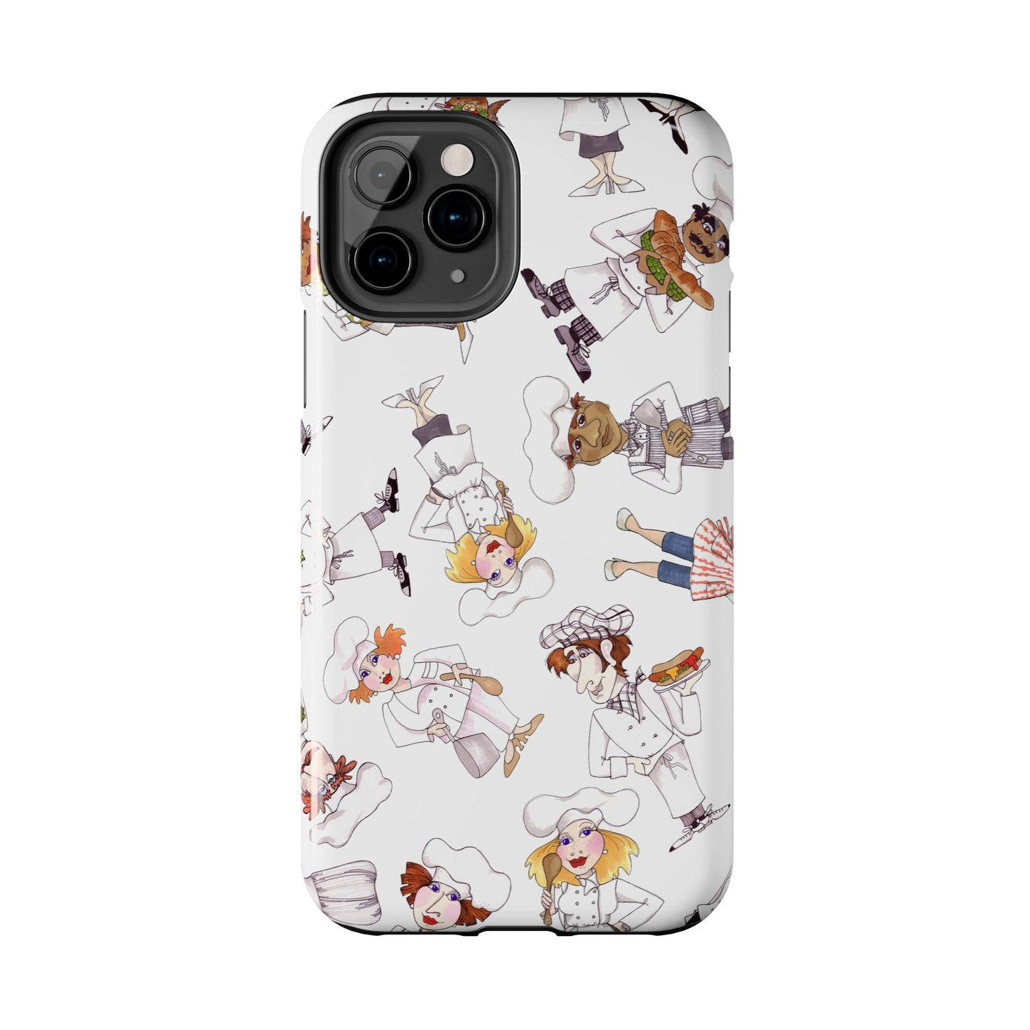 Tossed Chefs White Phone Case