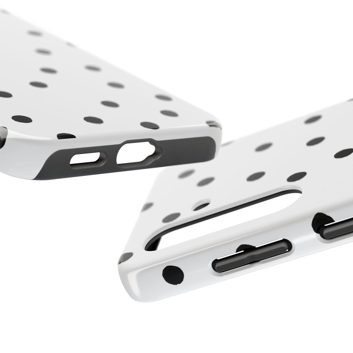 Space Dots White / Black Phone Case