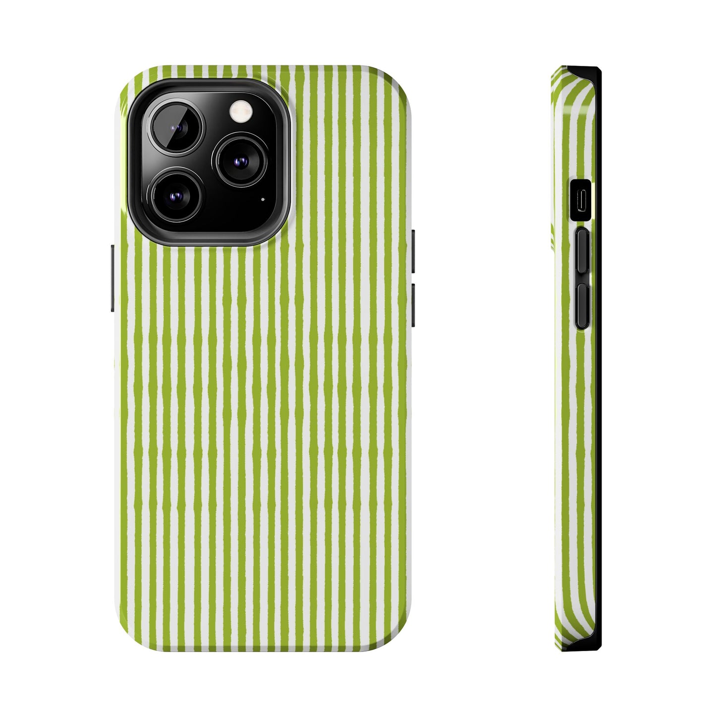Lazy Stripe Green / White Phone Case