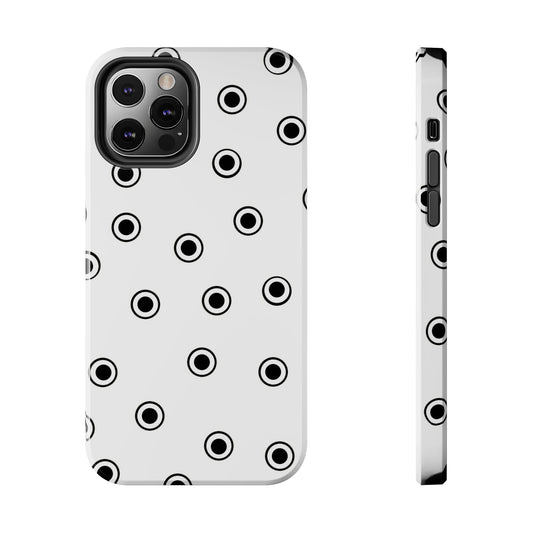 CD Dots White / Black Phone Case