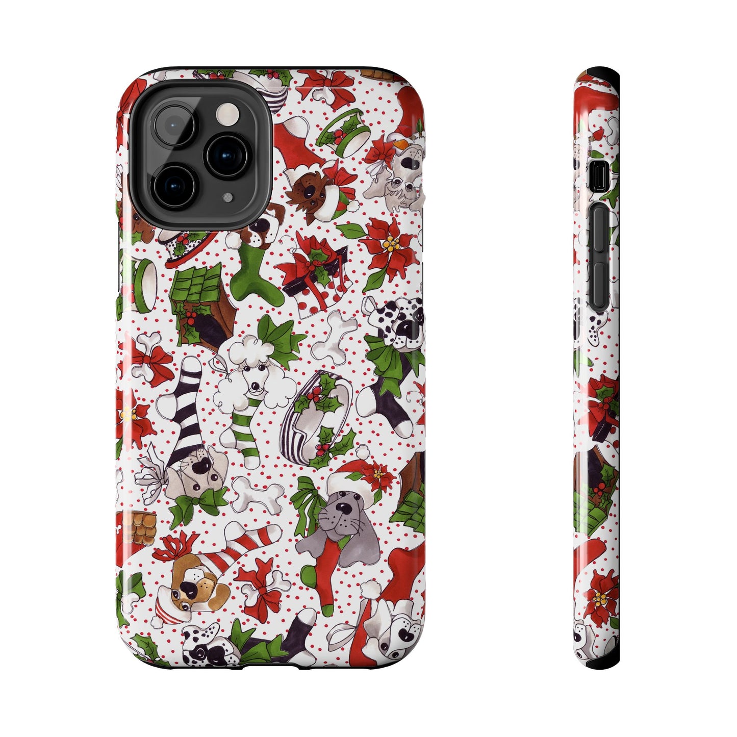 Holiday Fun Toss White / Red Phone Case
