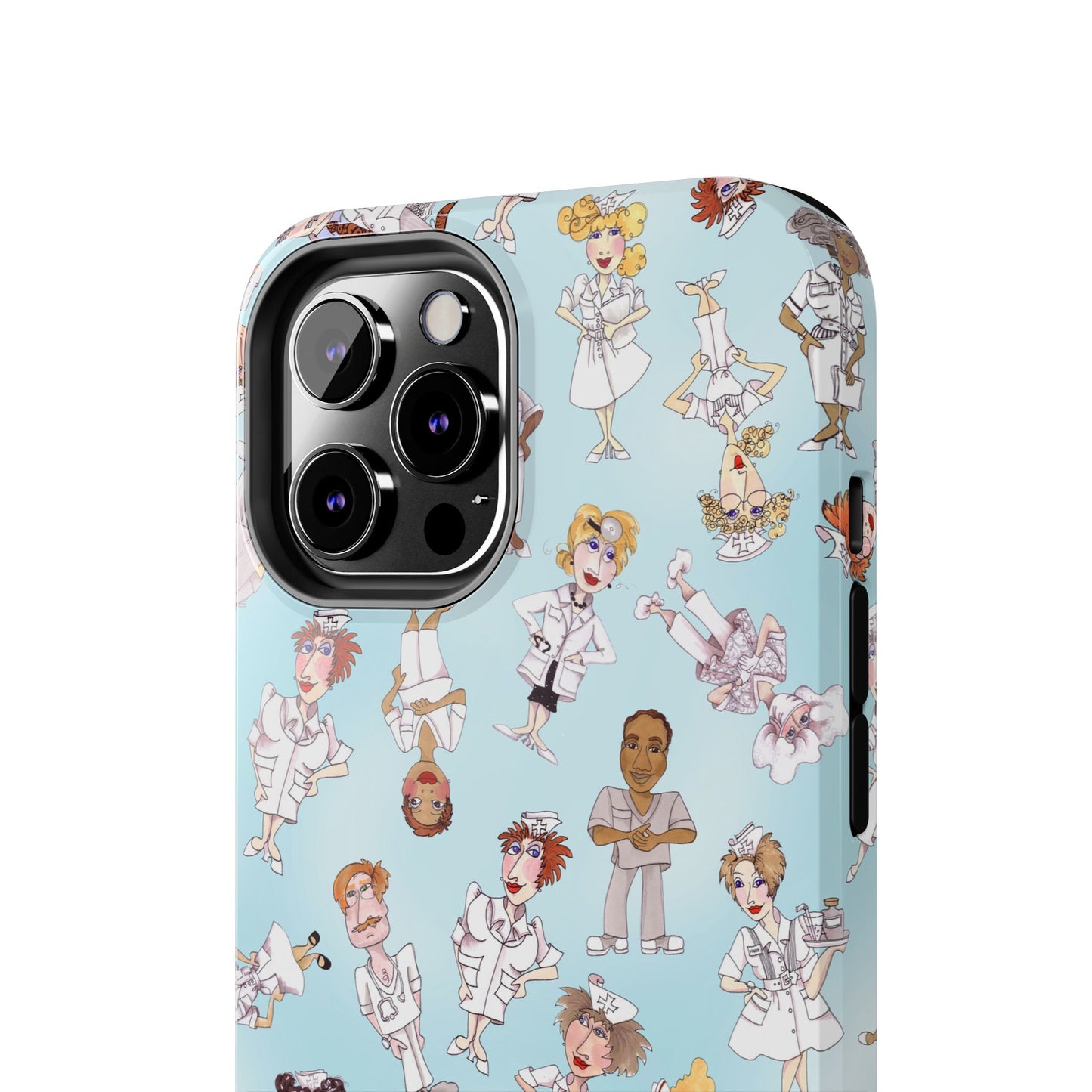 Tossed Nurses Aqua Phone Case