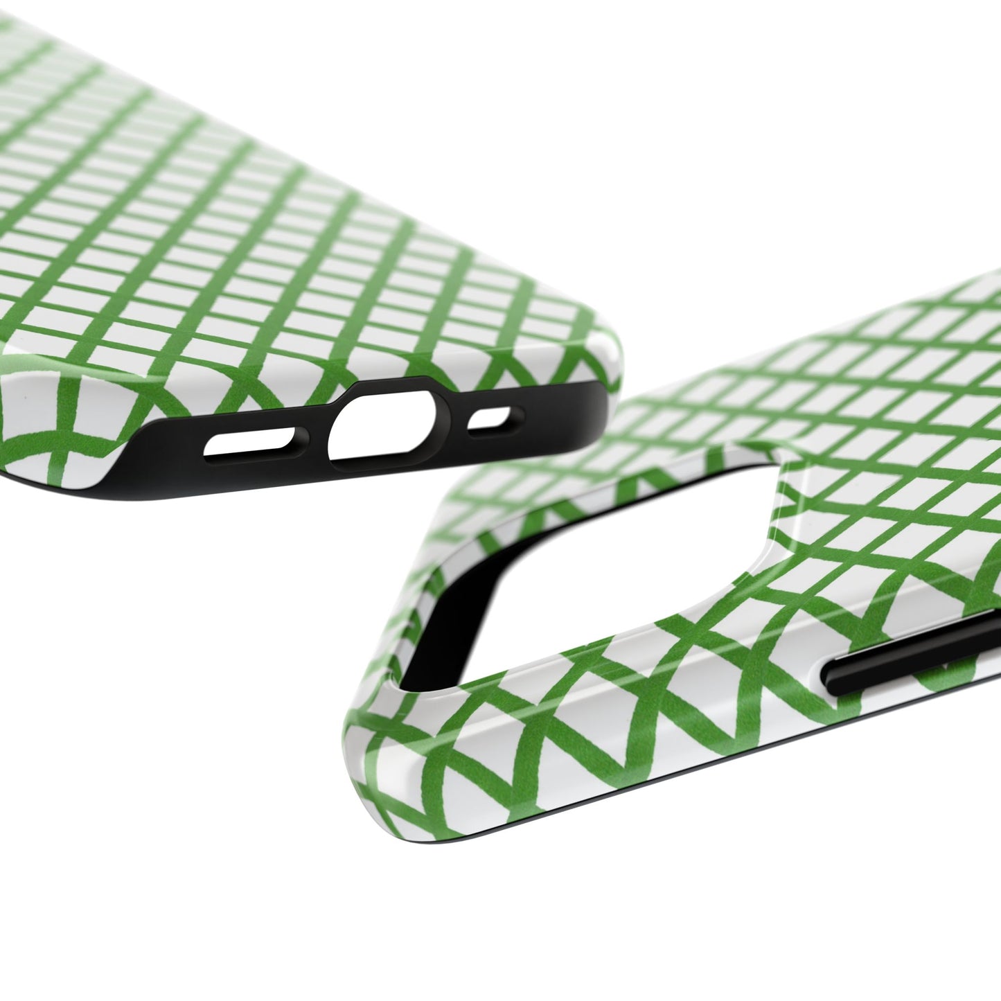 Trellis White / Green Phone Case