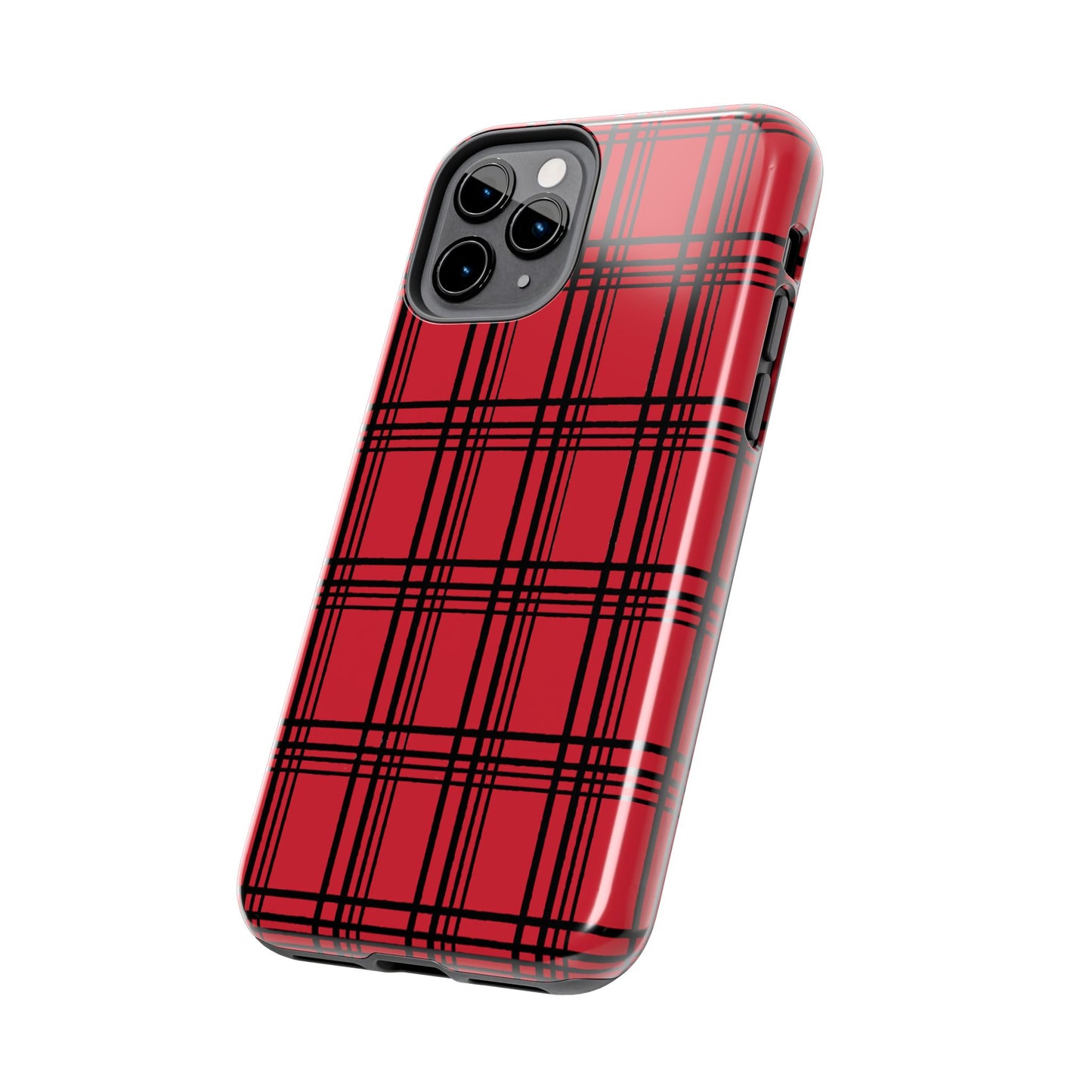 Glad Plaid Red / Black Phone Case