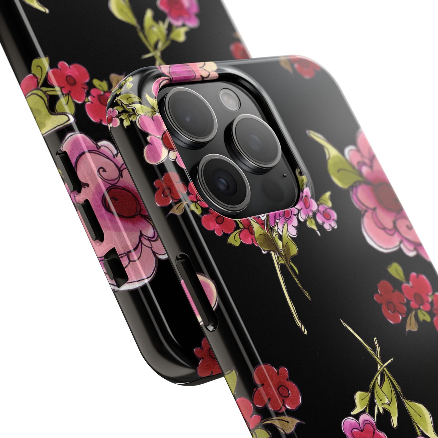 Jumbo Floral Black Phone Case