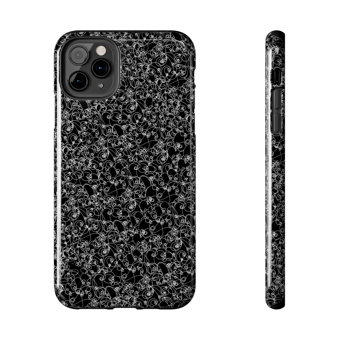 Scribble Black / White Phone Case