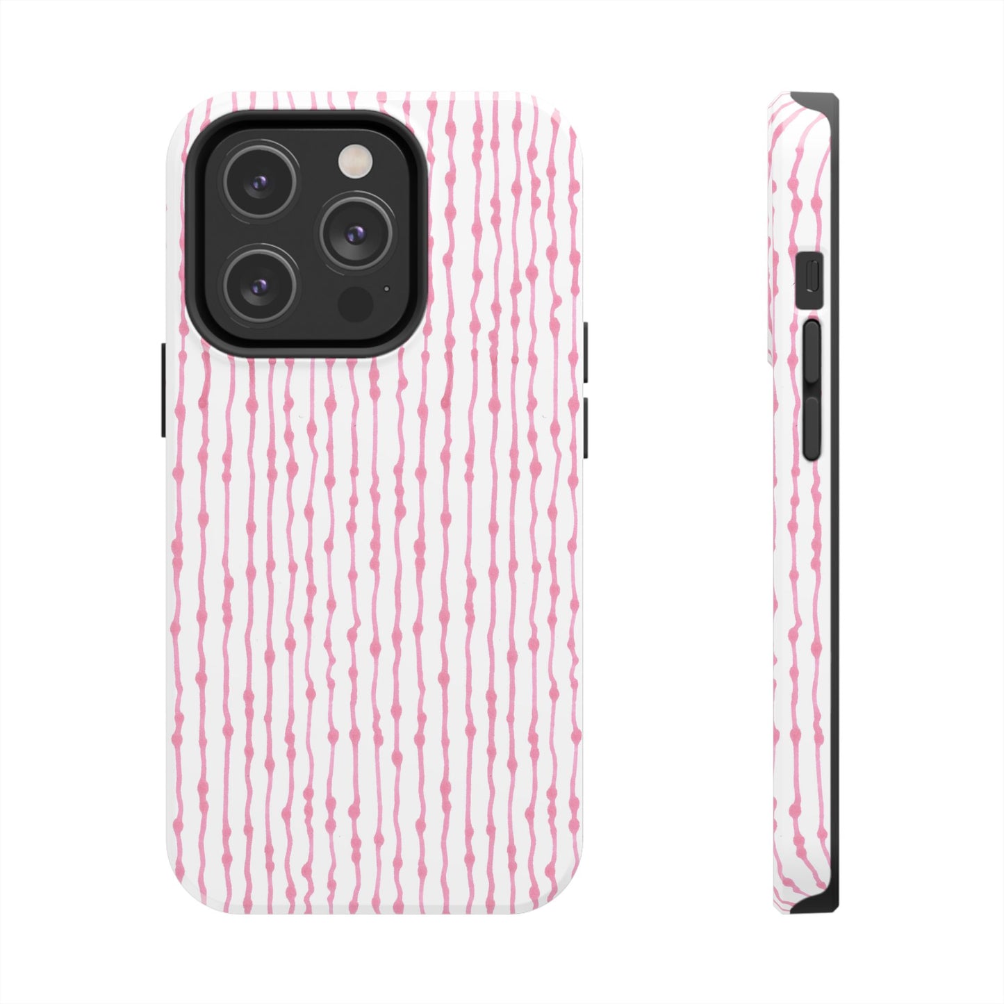 Faux Seersucker White / Pink Phone Case