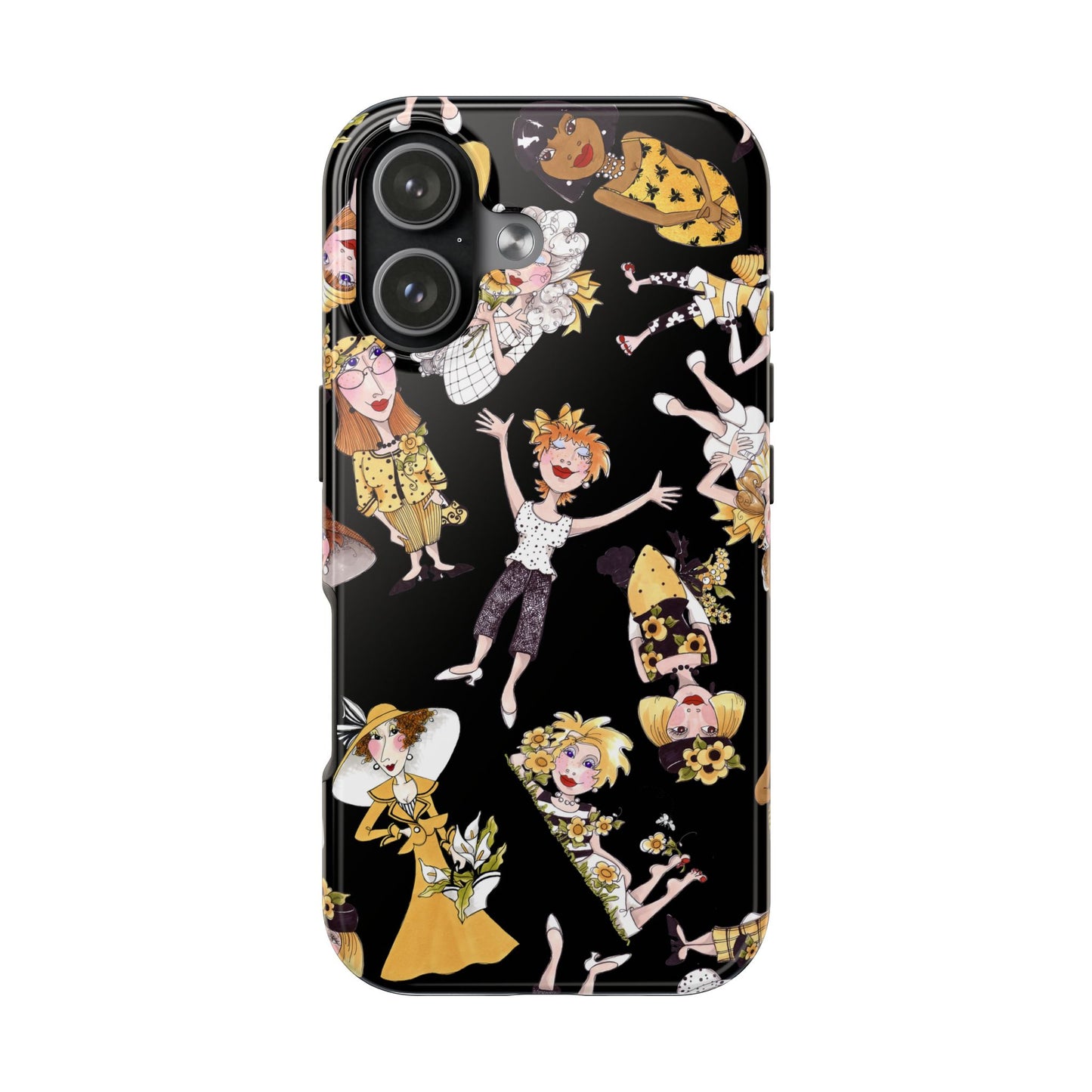 Bee Tossed Black Phone Case