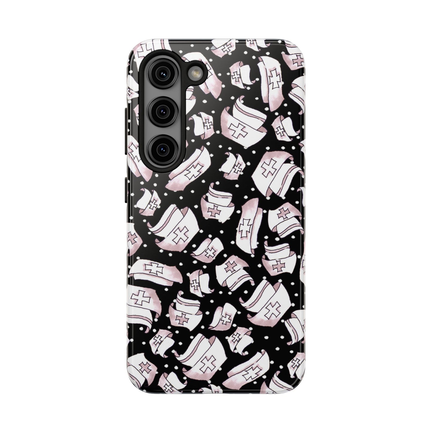 Med Hats Black Phone Case