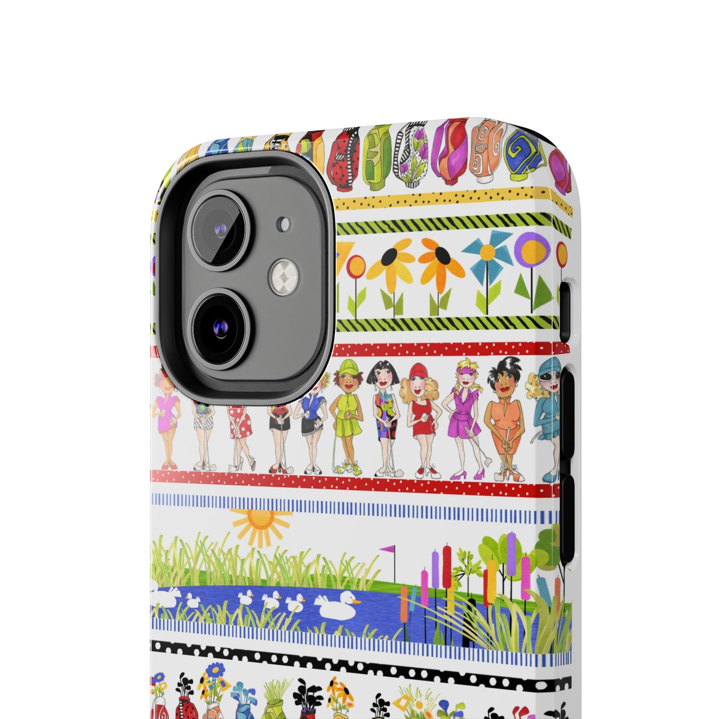 Golf Borders White Phone Case
