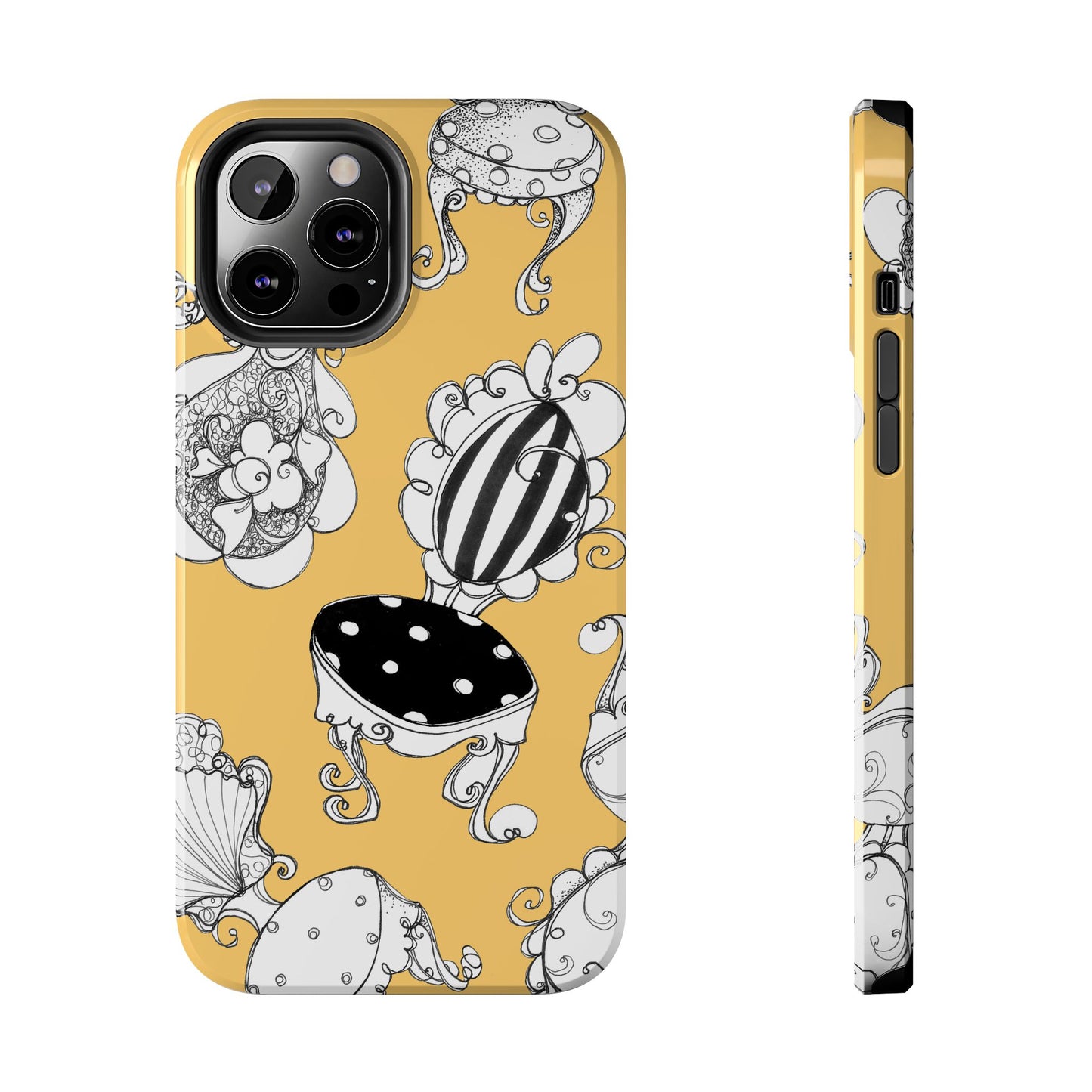 Bistro Chairs Yellow Phone Case