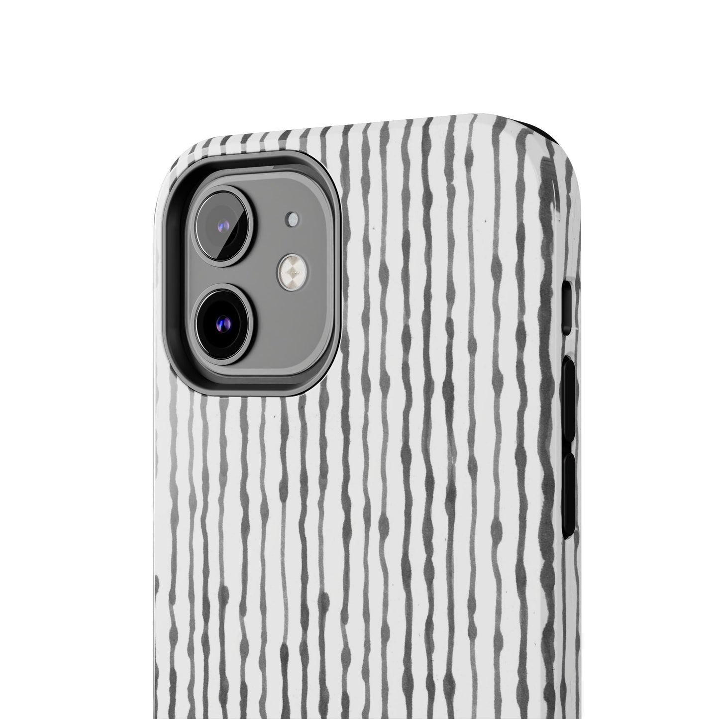 Faux Seersucker White / Charcoal Phone Case
