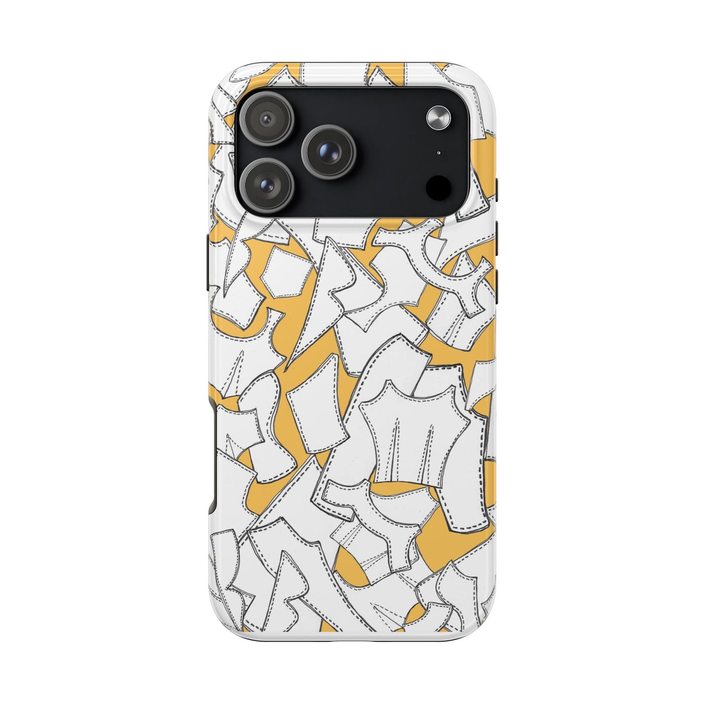 Pattern Pieces Yellow Phone Case