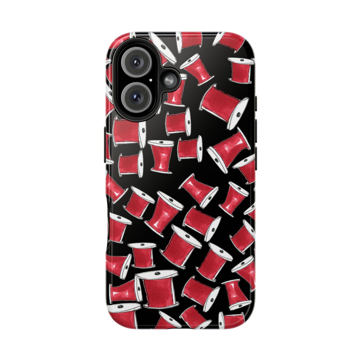 Red Thread Black Phone Case