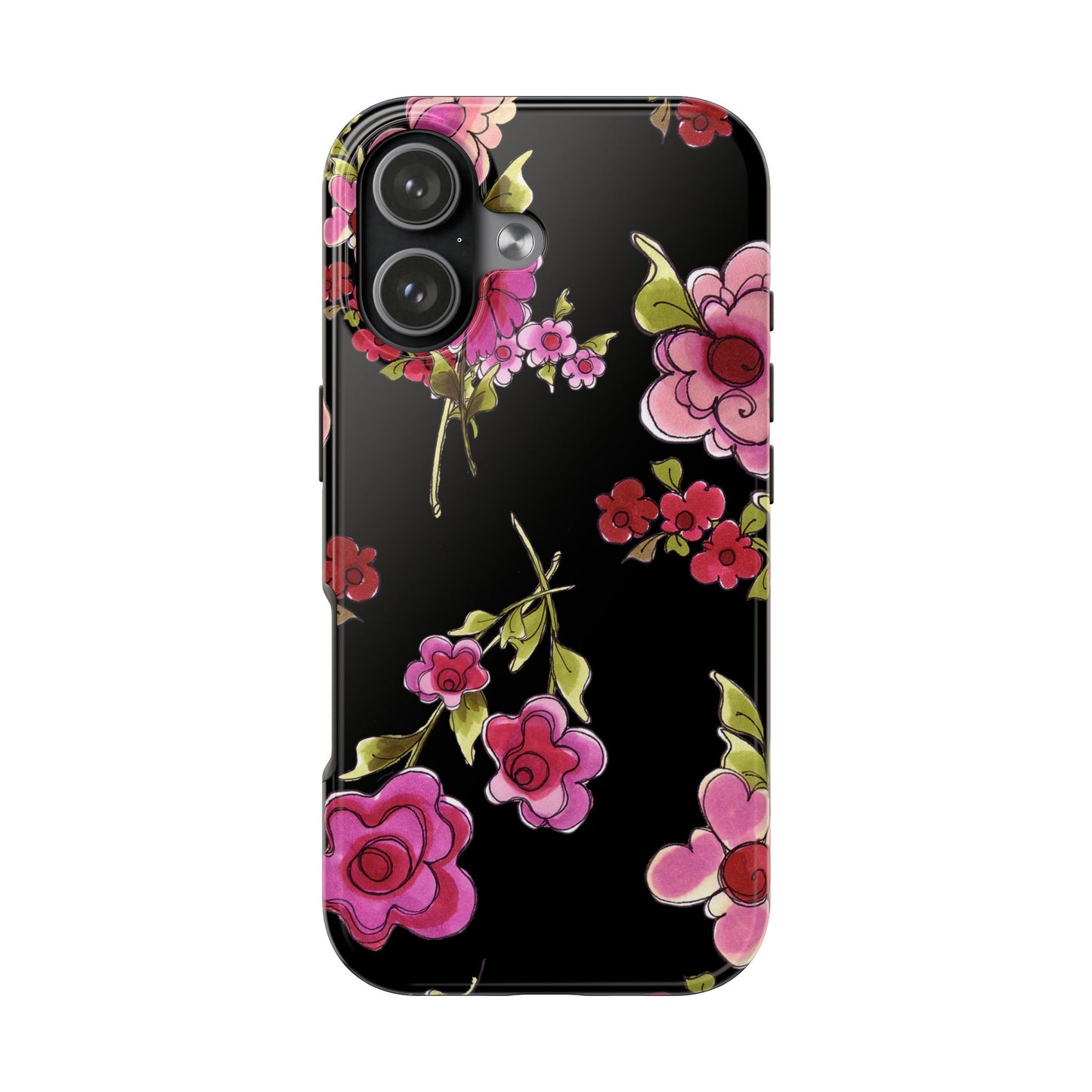 Jumbo Floral Black Phone Case