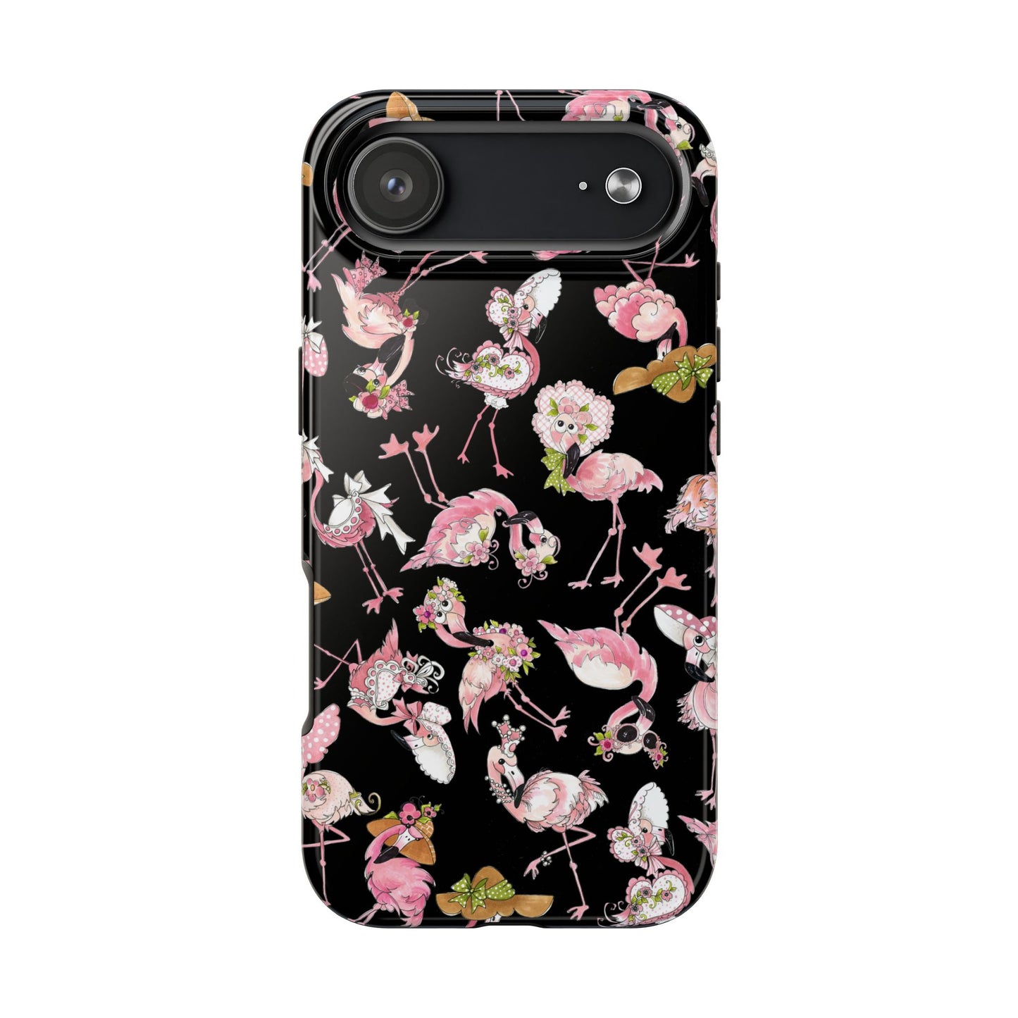 Tossed Flams Black Phone Case