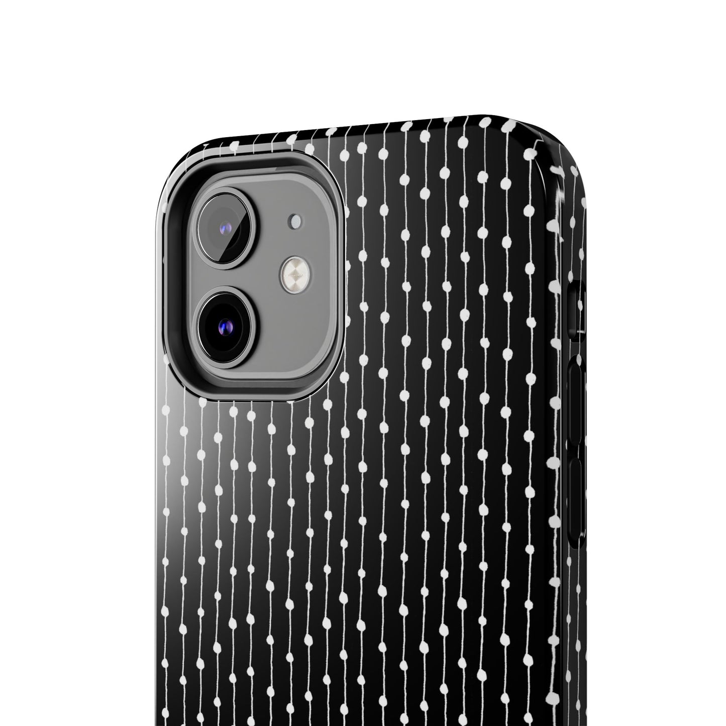 Pin Stripe Black / White Phone Case