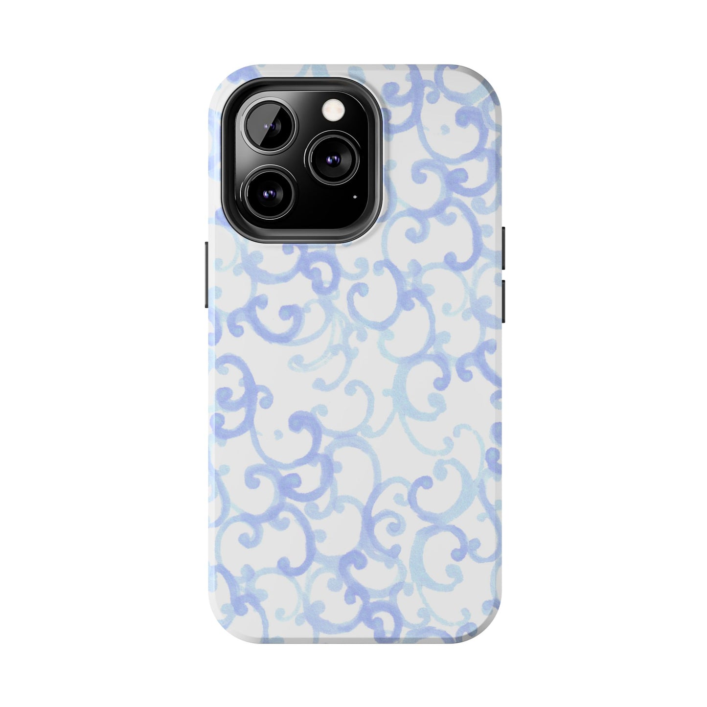 Scrollie White / Blue Phone Case