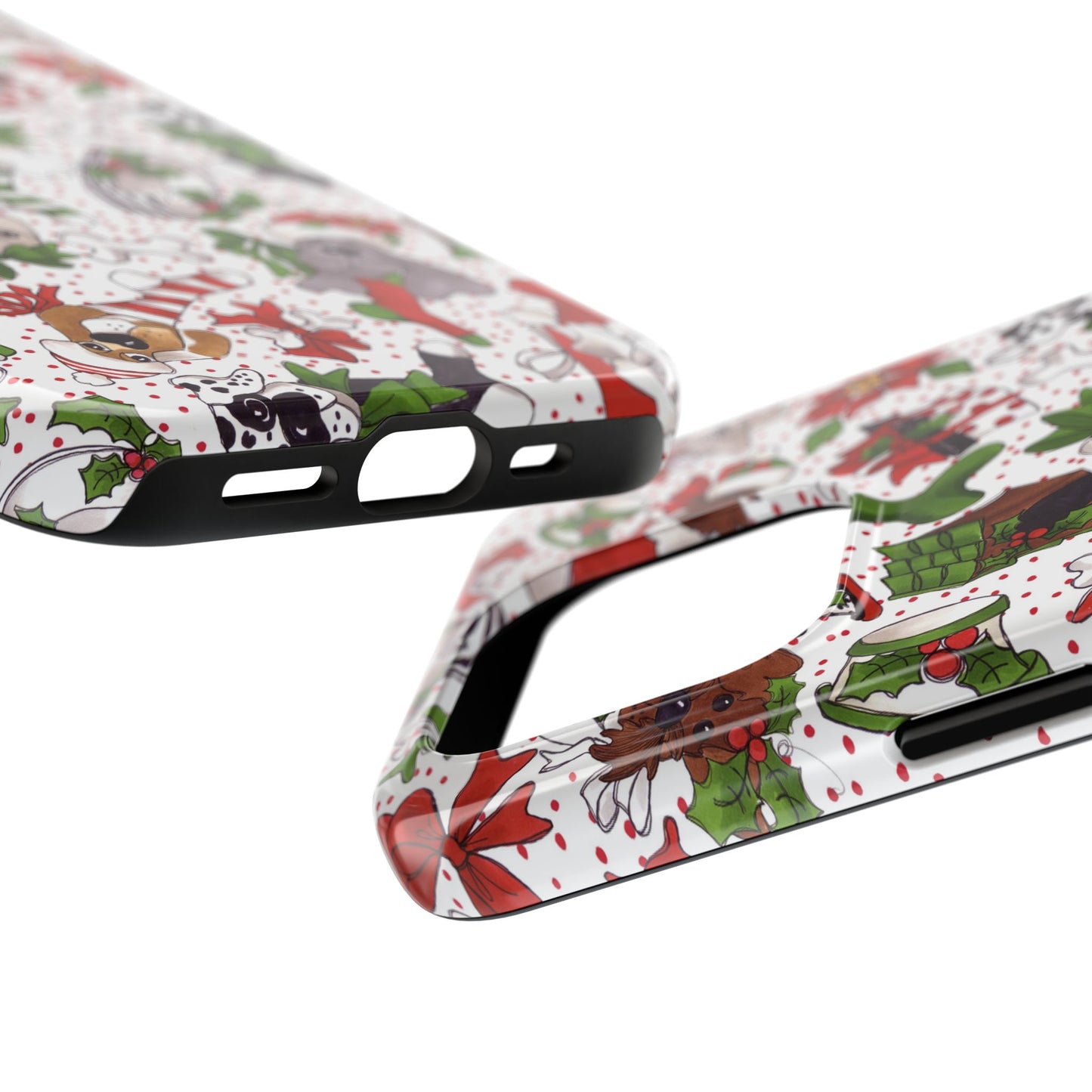 Holiday Fun Toss White / Red Phone Case