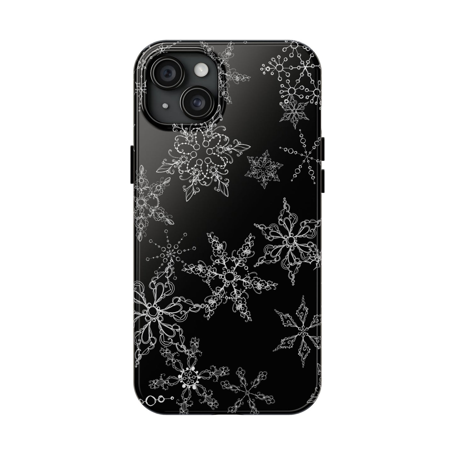 Random Flakes Black Phone Case