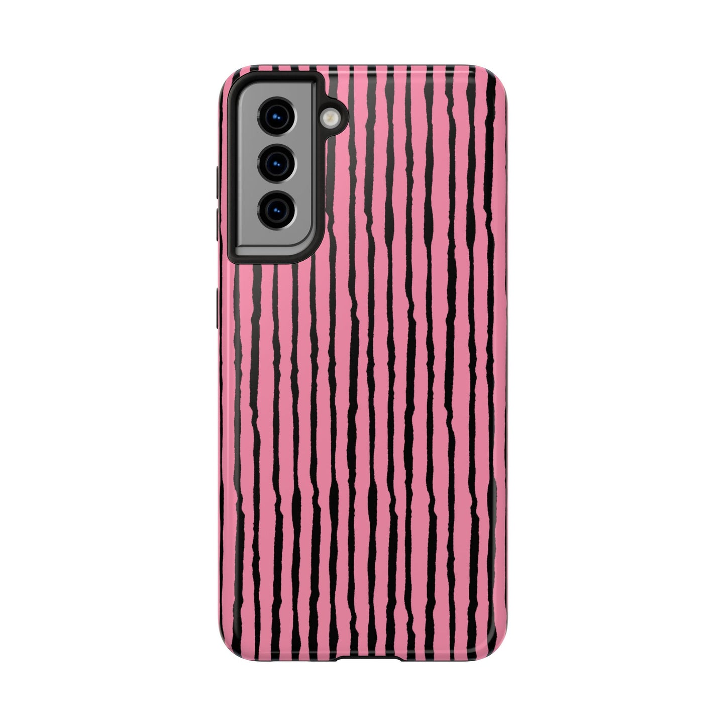 Sorta Stripe Pink / Black Phone Case