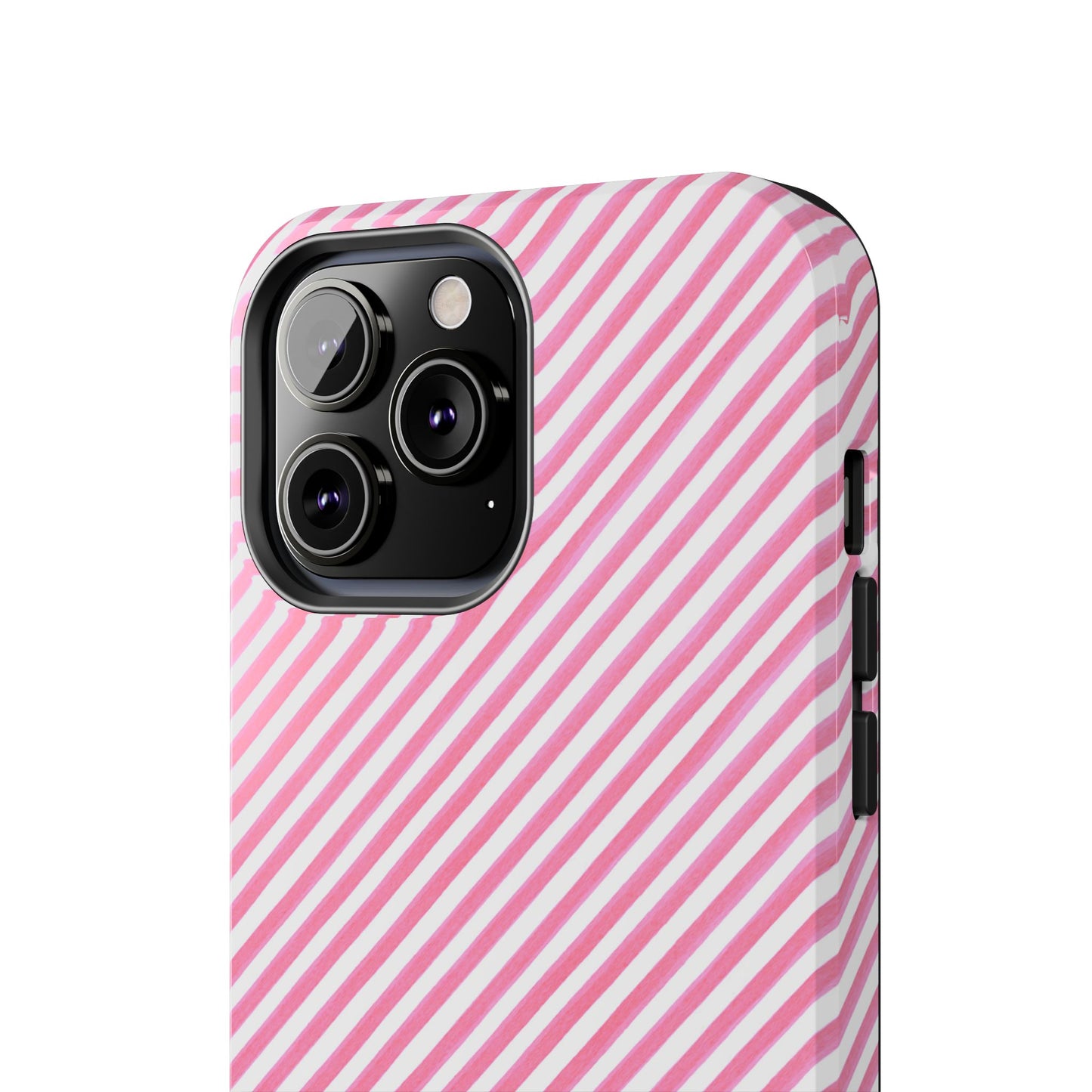 Bias Stripe Pink / White Phone Case