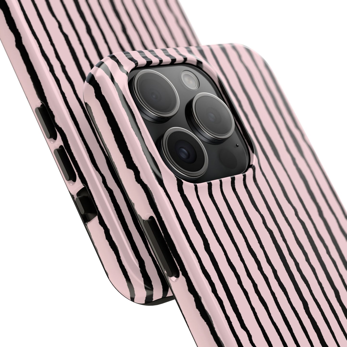 Sorta Stripe Light Pink / Black Phone Case