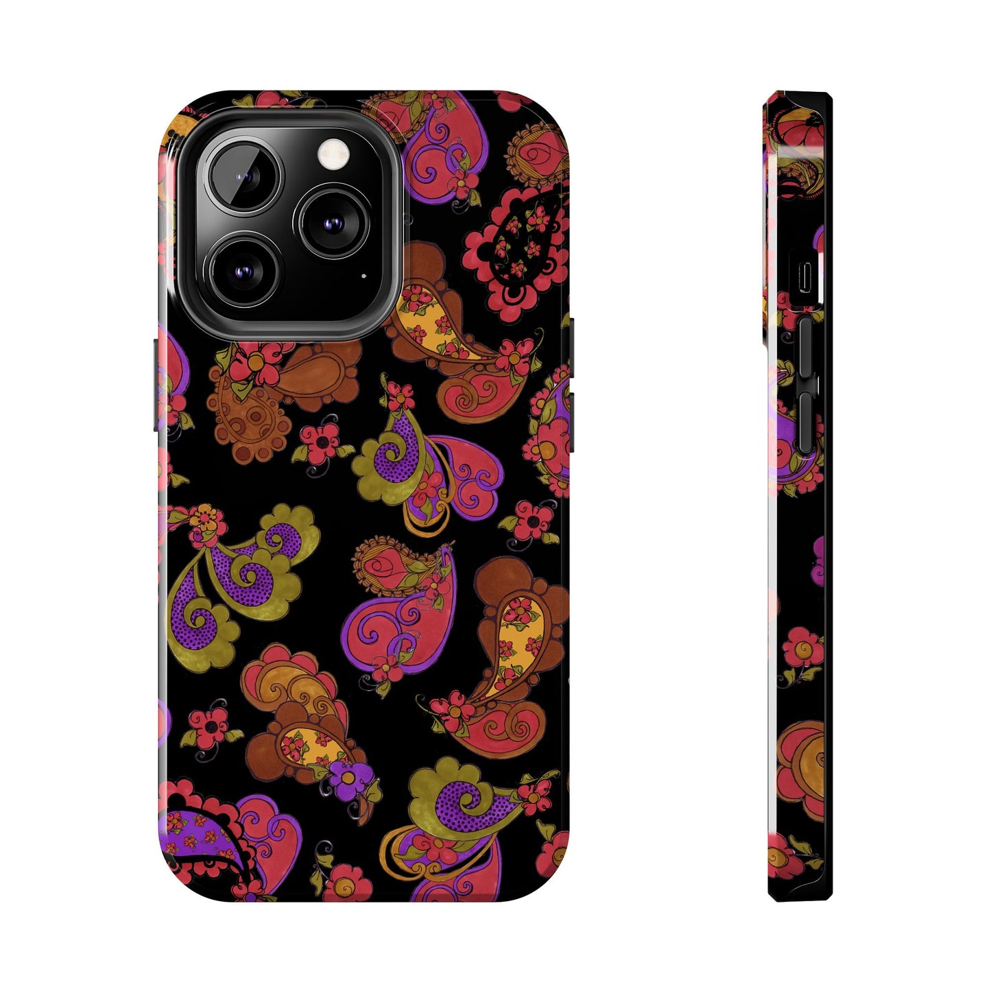 Posie Paisley Black Phone Case