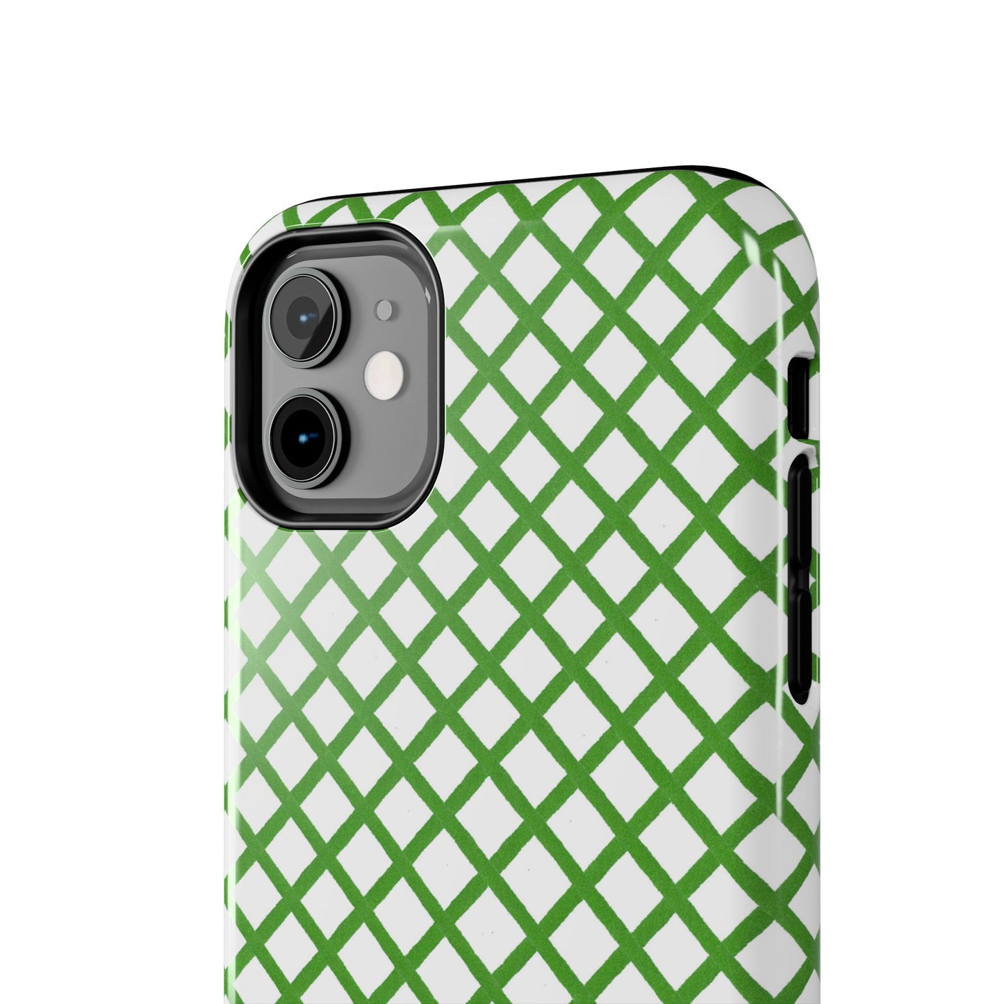 Trellis White / Green Phone Case
