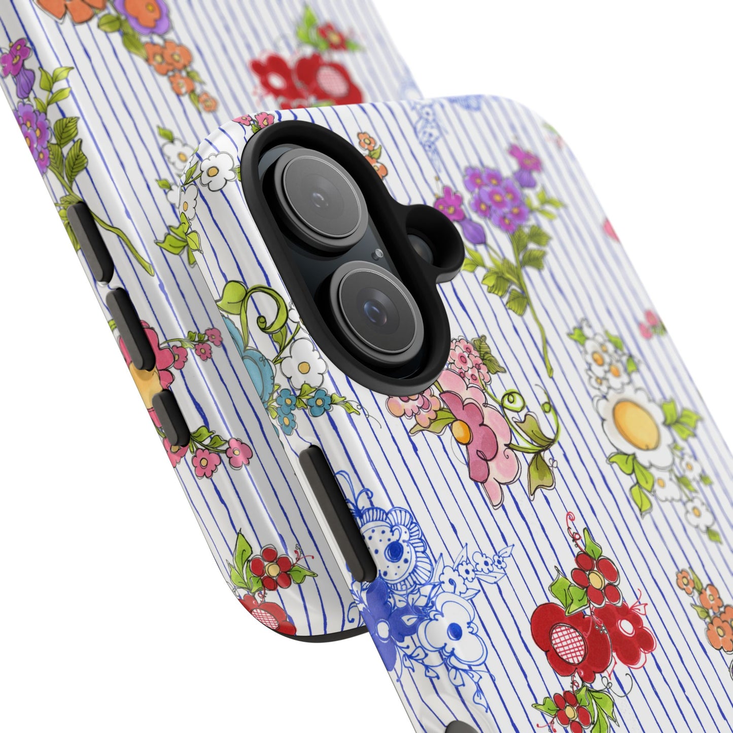 Mixed Bouquets Blue / White Phone Case